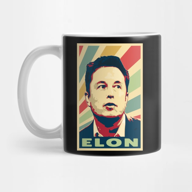 Elon Musk Hero Vintage Colors by Nerd_art